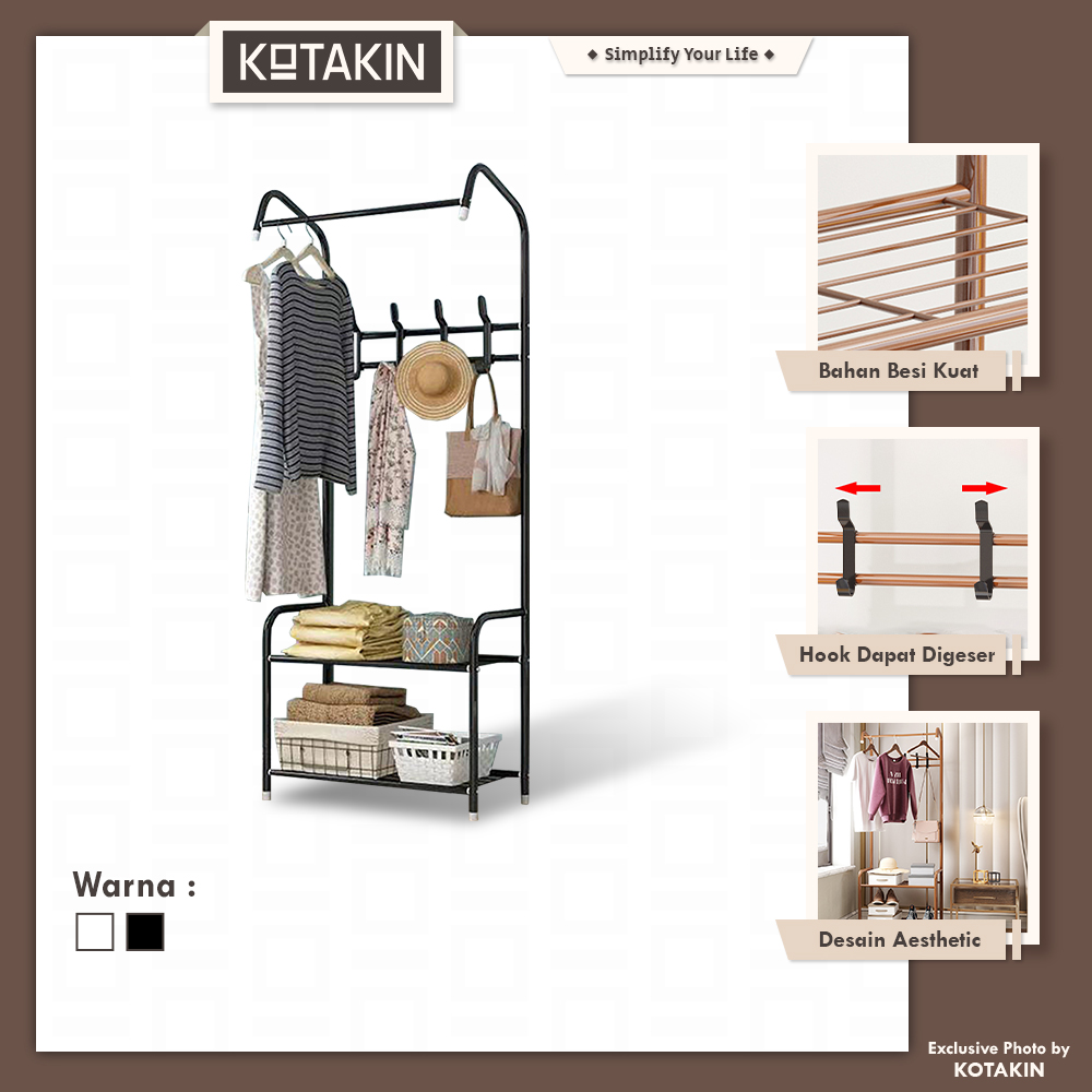 Rak Hanger Topi Pakaian