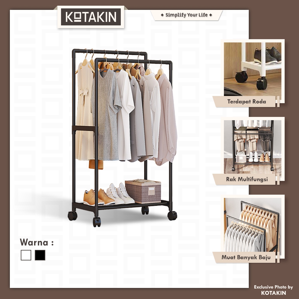 Rak Gantung Baju Double