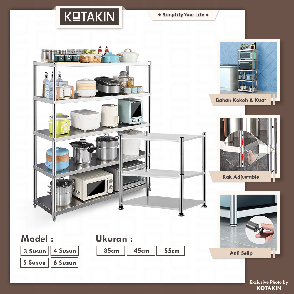 Rak Stainless Berbagai Susun