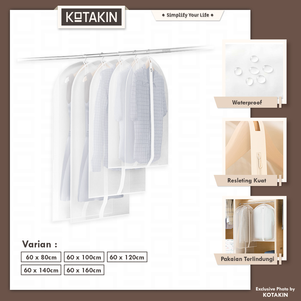 Cover Baju Resleting