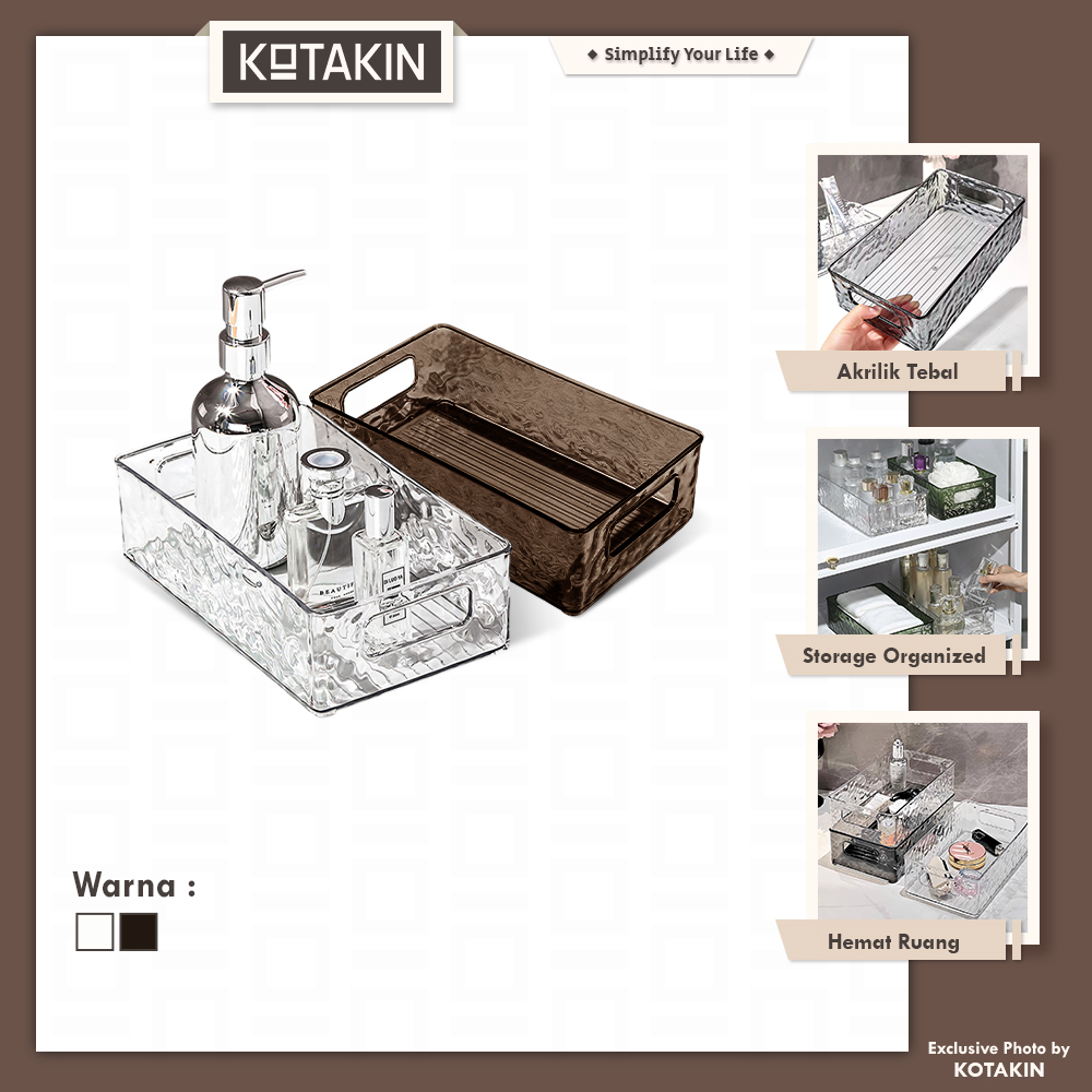 Kotak Transparan Keranjang Penyimpanan Box