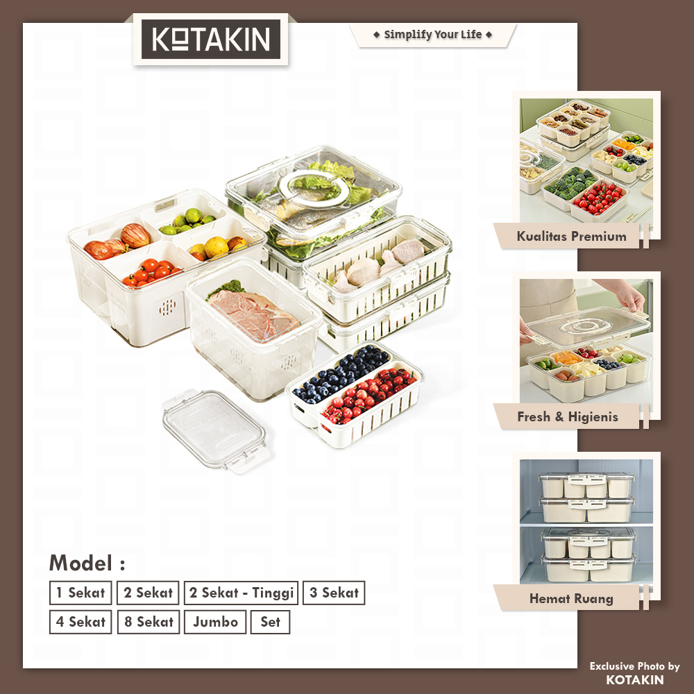 Food Container Storage Kotak Penyimpanan Bahan Makan