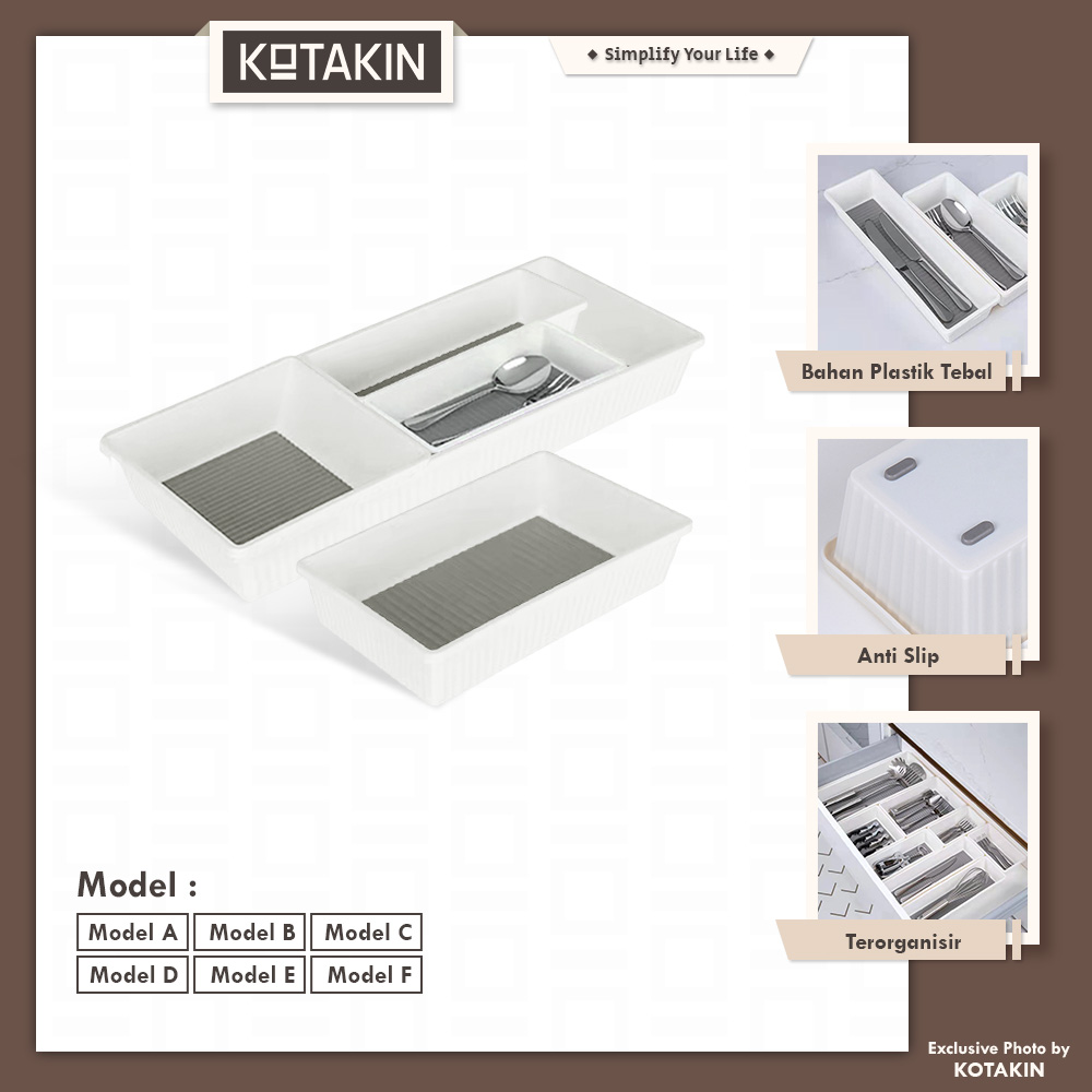 Drawer Cutlery Utensil Kotak Organizer
