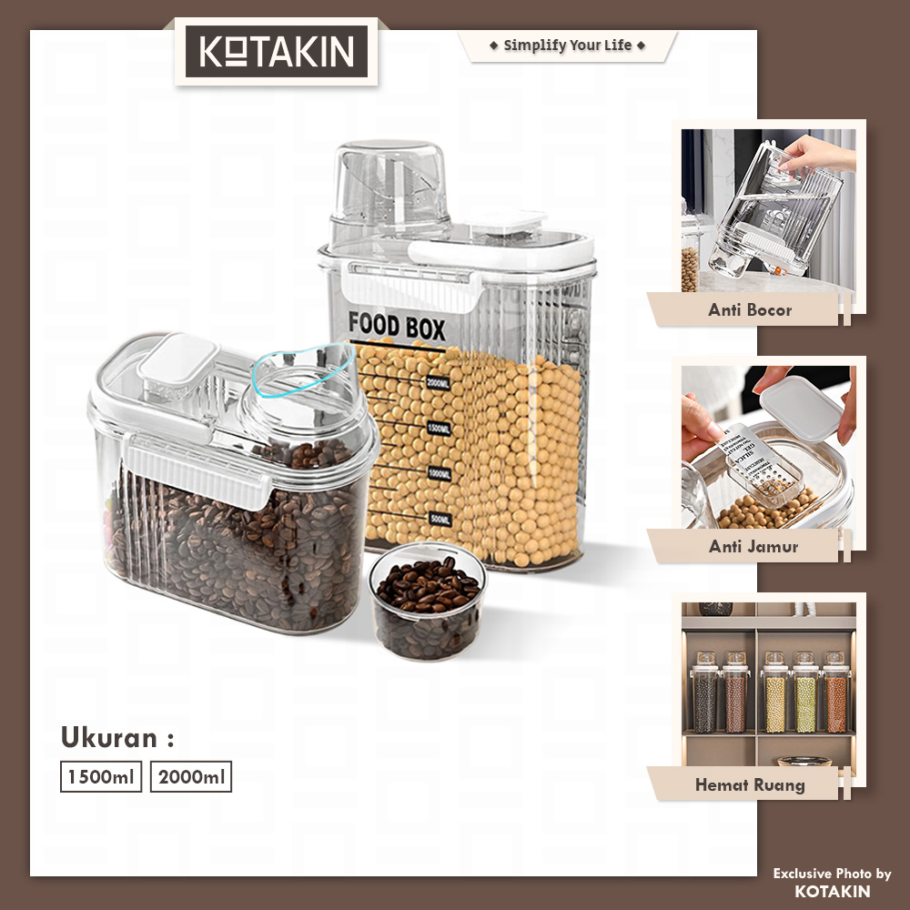 Toples Penyimpanan Makanan Ukur