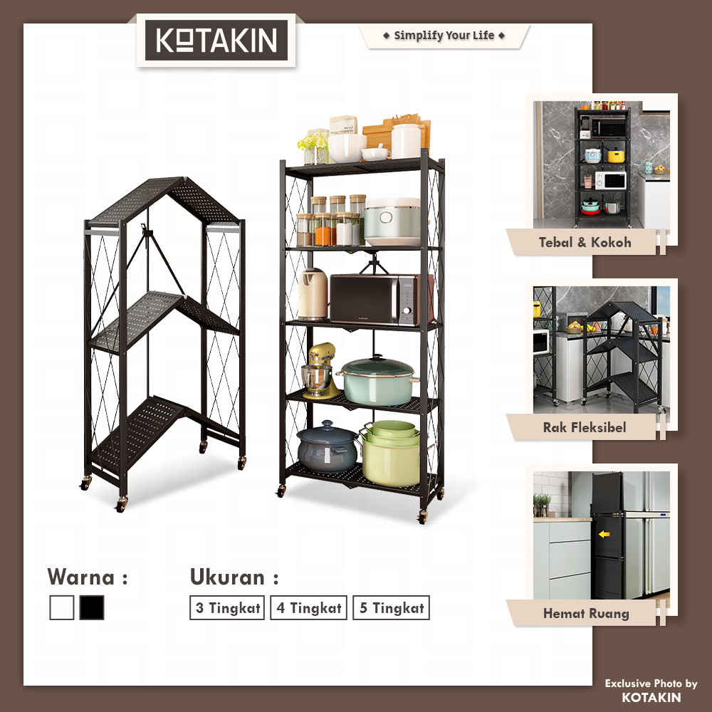 Rak Dapur Besi Lipat 3 4 5 Susun