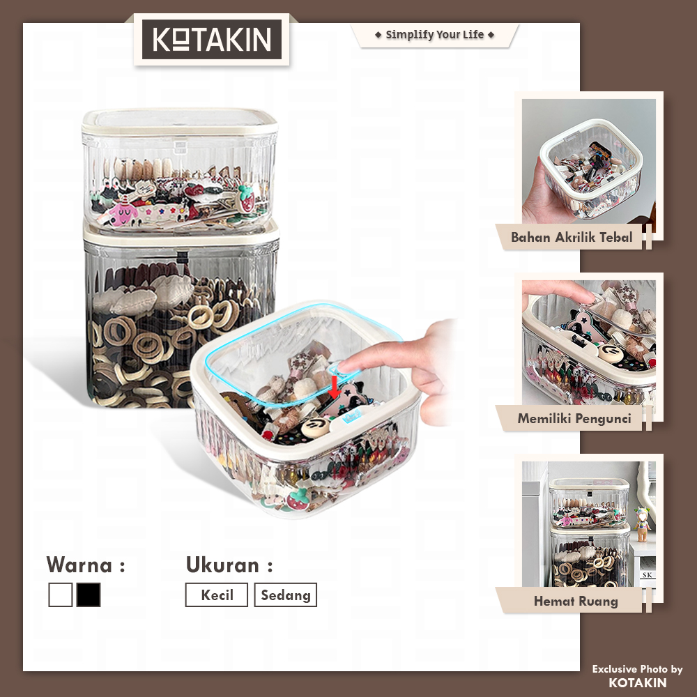 Kotak Penyimpanan Akrilik Transparan Serbaguna