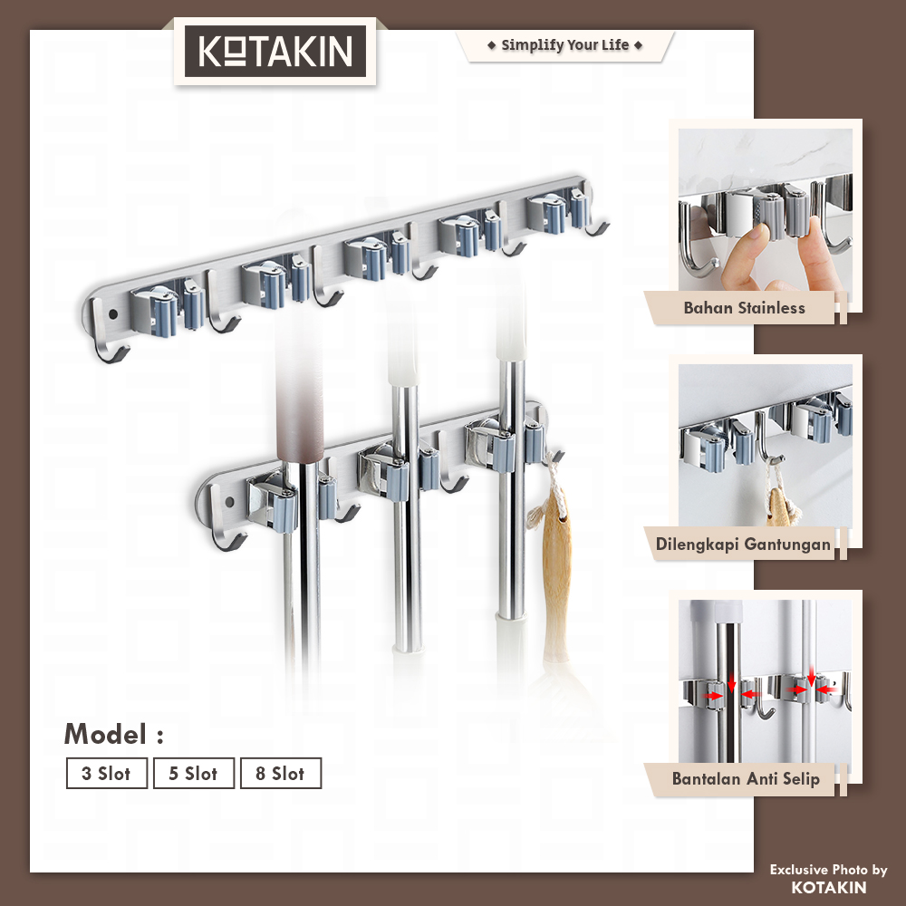 Gantungan Stainless Sapu