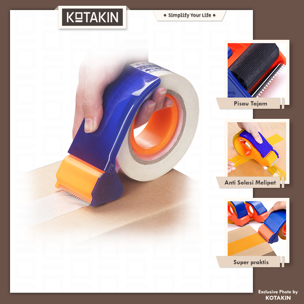 Dispenser Tape Pemotong Lakban Selotip