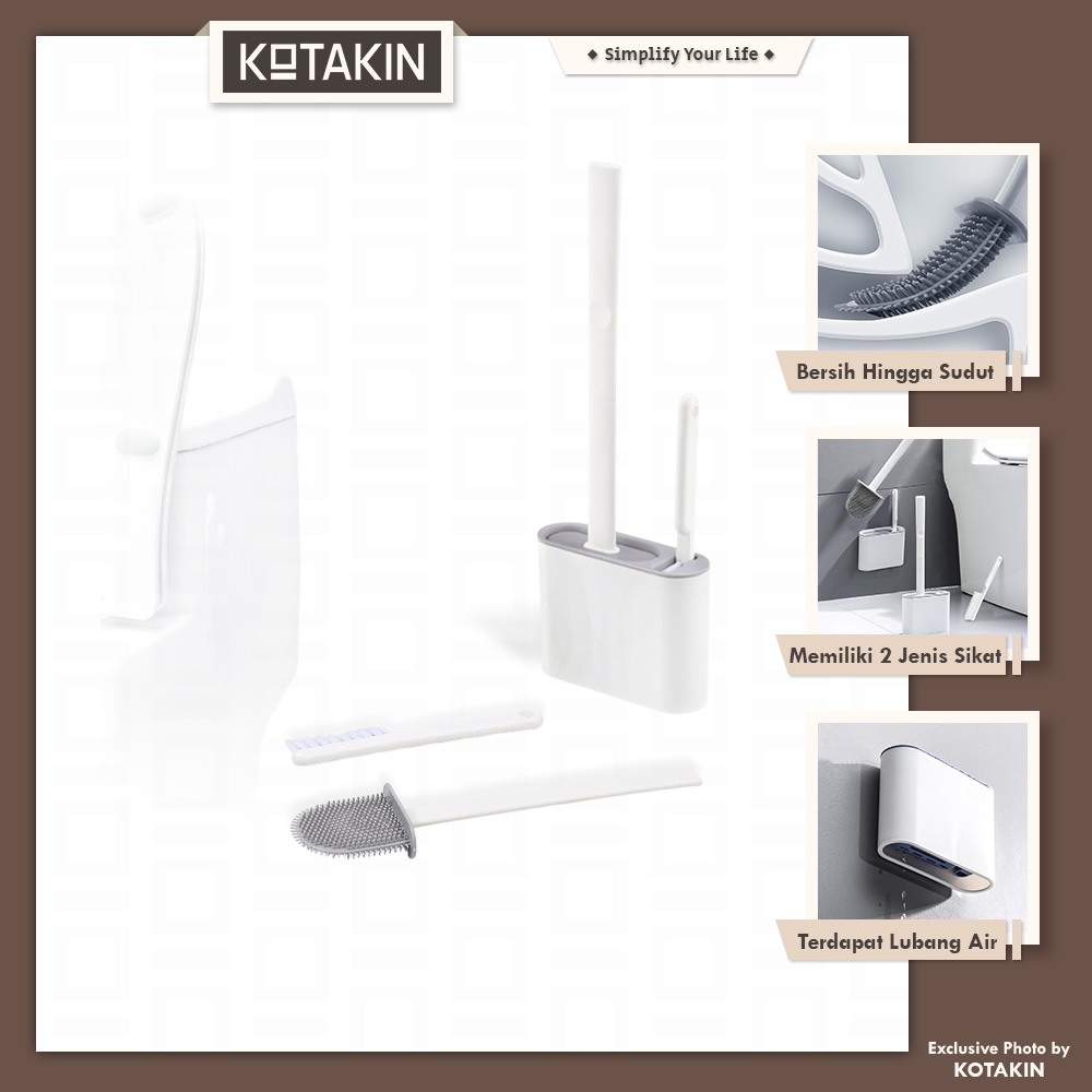 Sikat WC Silikon Brush Pembersih Fleksibel Toilet