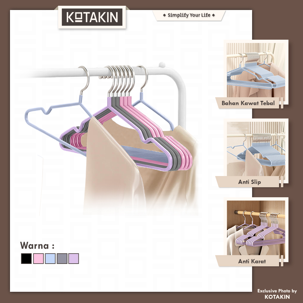 Hanger Baju Dewasa Gantungan Pakaian Kawat