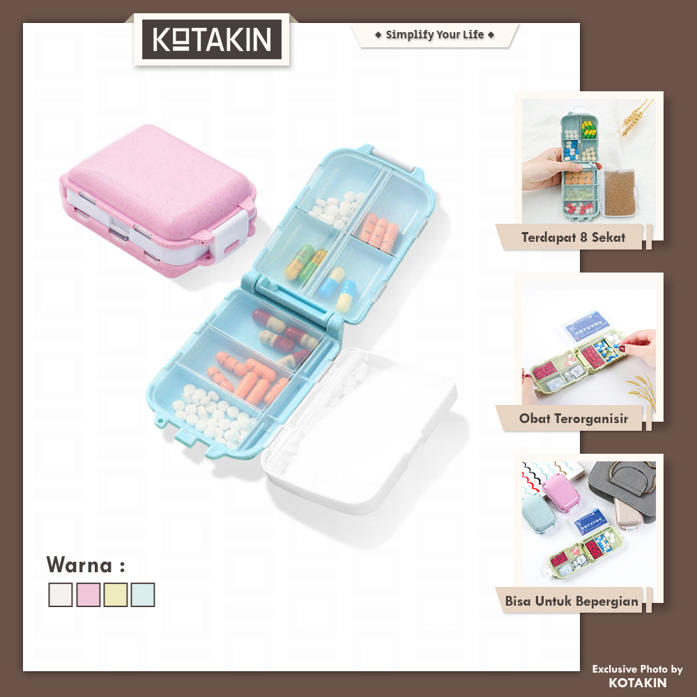 Kotak Penyimpanan Obat Vitamin Travel