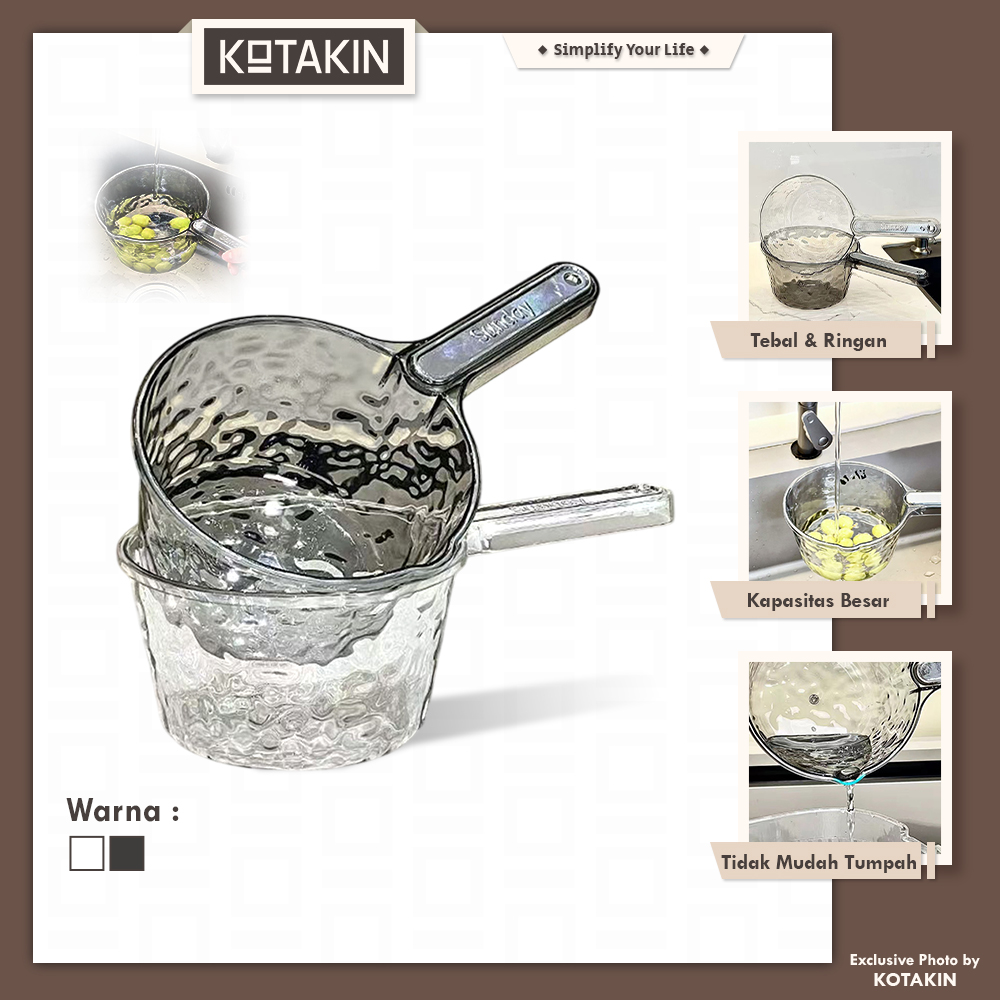 Gayung Mandi Kristal Aesthetic Transparan