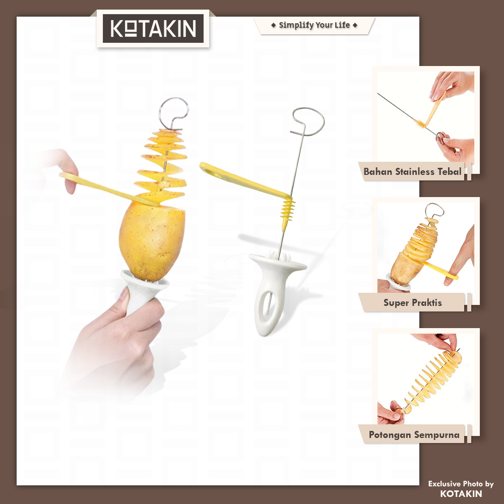 Alat Pemotong Kentang Tornado Spiral
