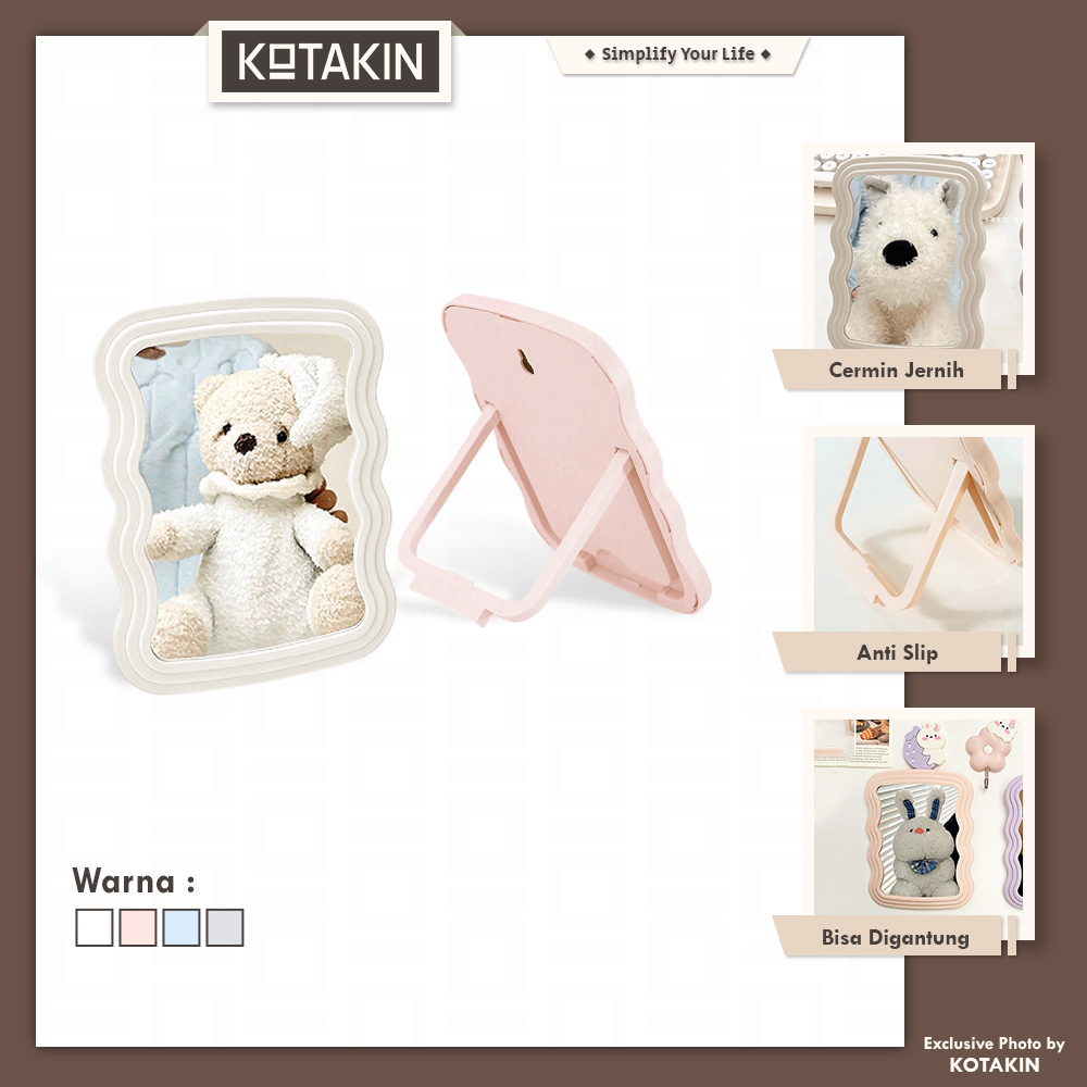 Kaca Rias Make Up Kotak Portable Cermin