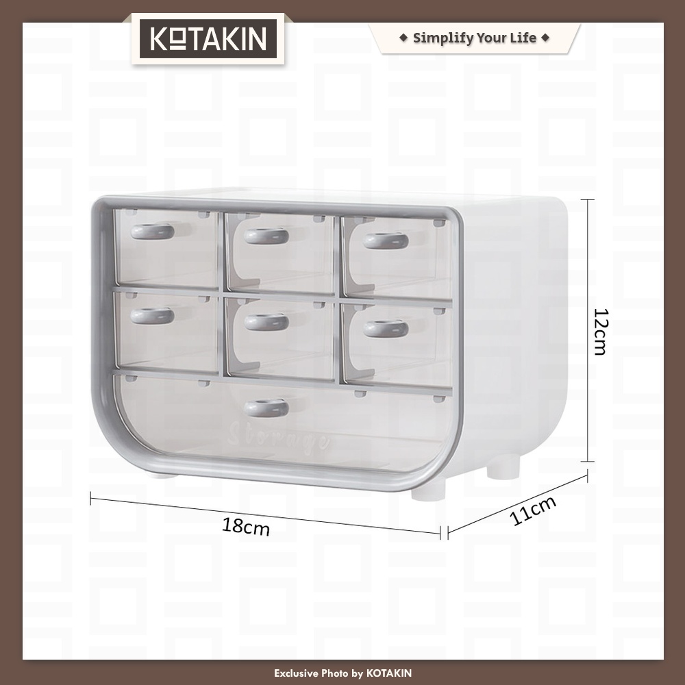 Laci Mini Kecil Susun 7 Sekat Aesthetic Meja