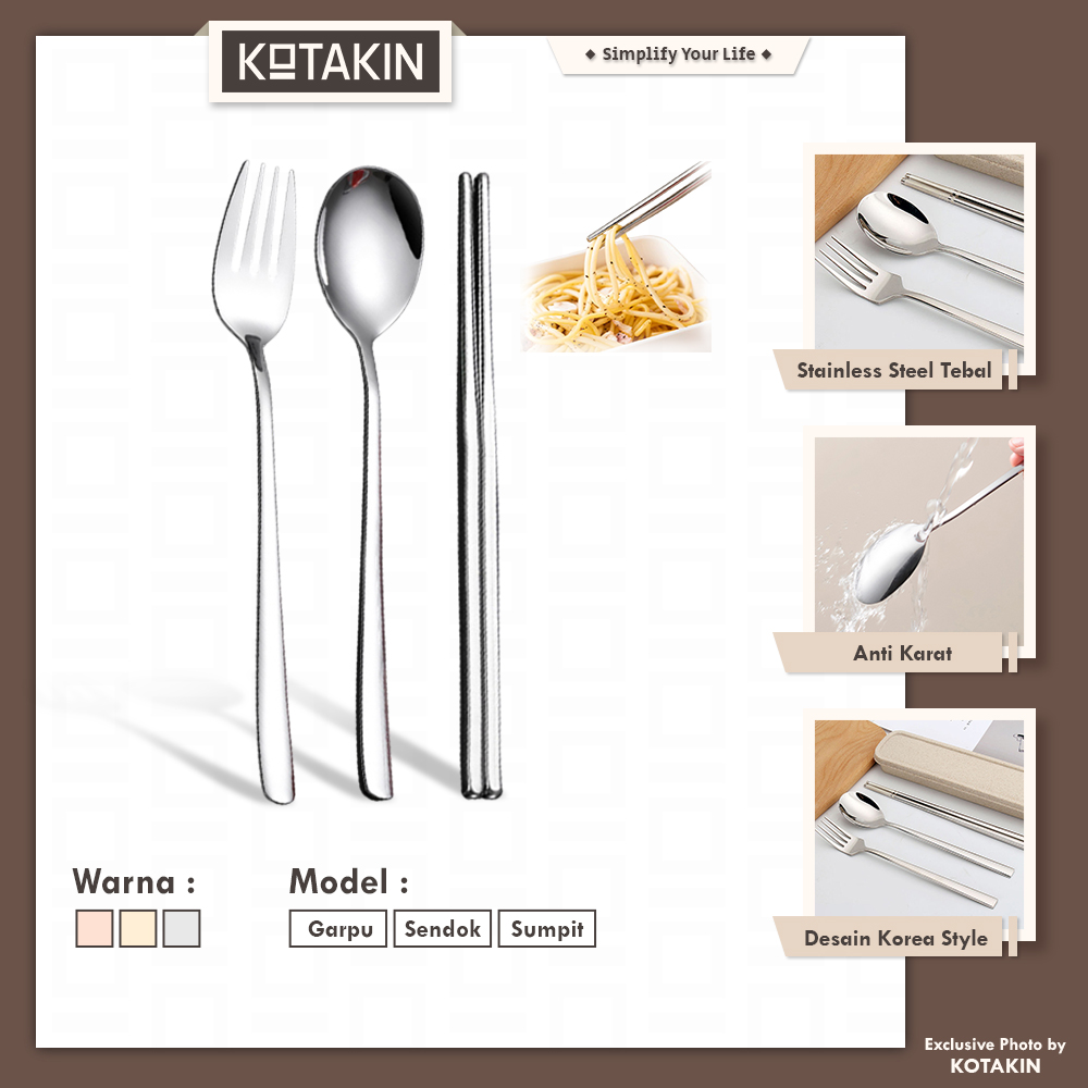 Sendok Garpu Korea Aesthetic