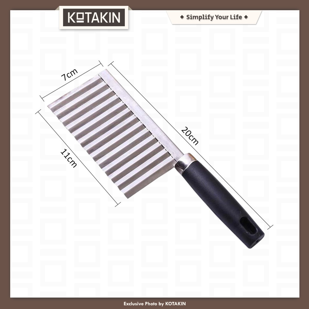 Pisau Gelombang Stainless Pengiris Acar