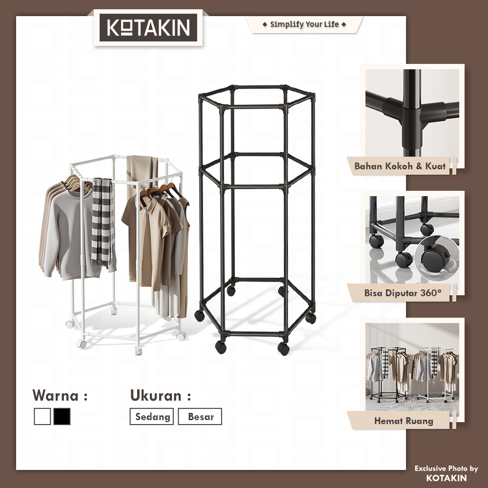 Jemuran Pakaian Baju Bulat Jumbo Putar