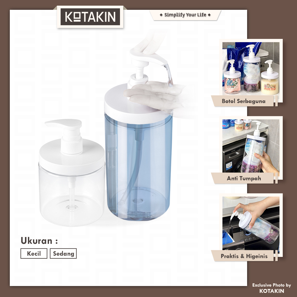 Botol Sabun Cair Aesthetic Pump Isi Ulang