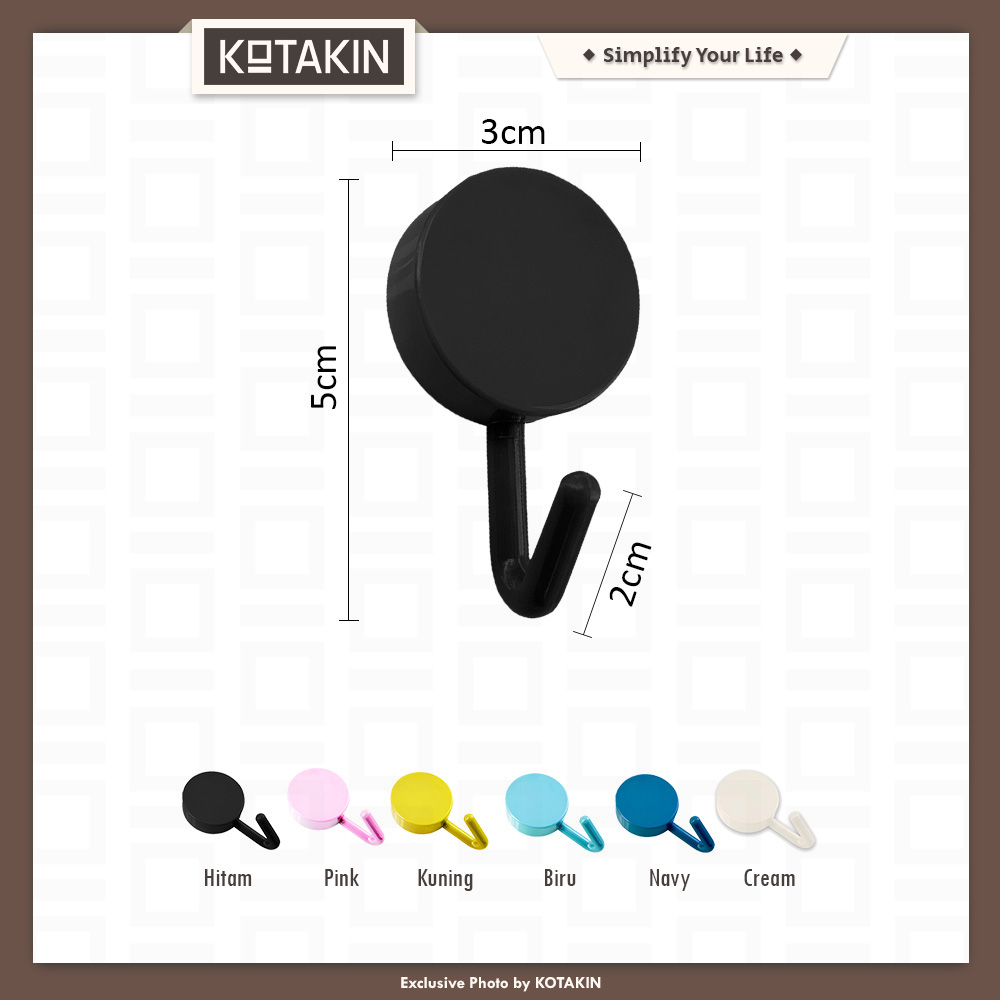 Tempelan Dinding Hook Sudut Kait Gantungan