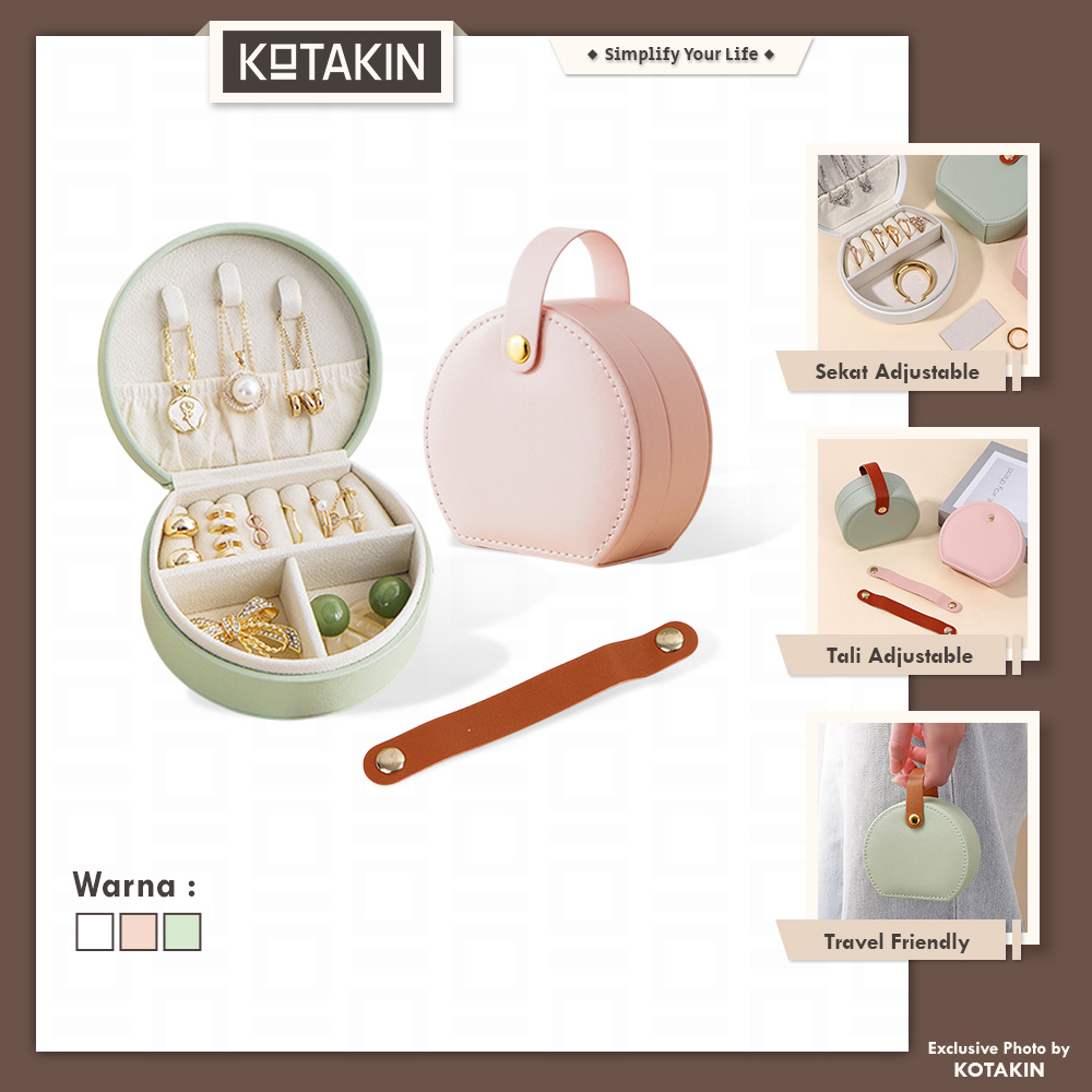 Kotak Perhiasan Penyimpanan Travel Jewelry Box