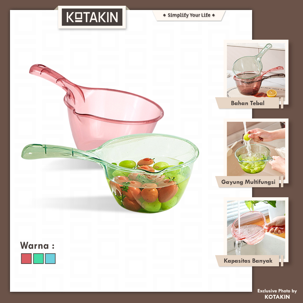 Gayung Mandi Aesthetic Transparan Serbaguna