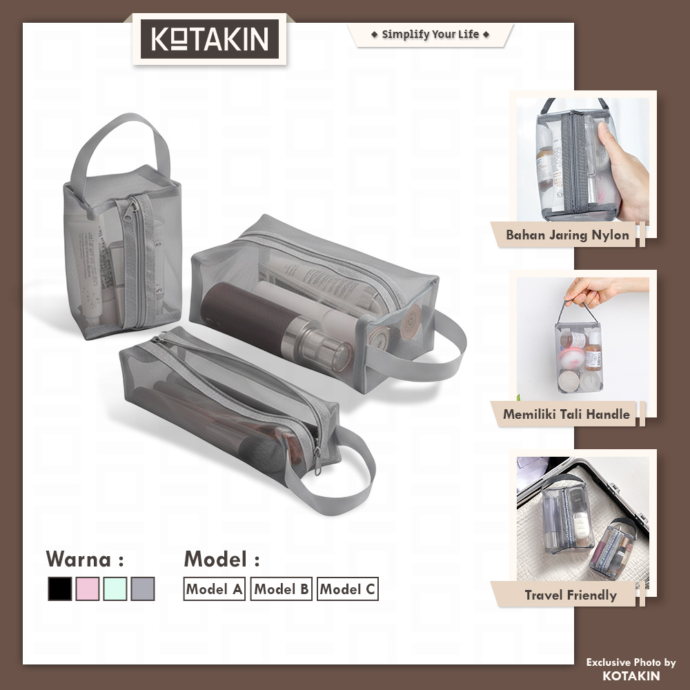 Tas Make Up Jaring Pouch Kosmetik