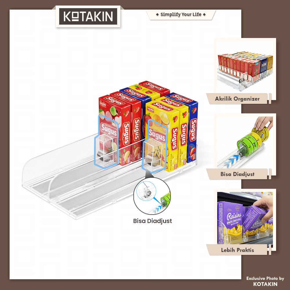 Pusher 28cm Display Pendorong Jualan Otomatis