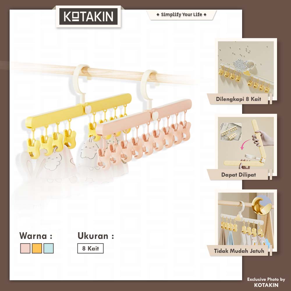 Hanger Jepit Gantungan Baju Celana Bayi