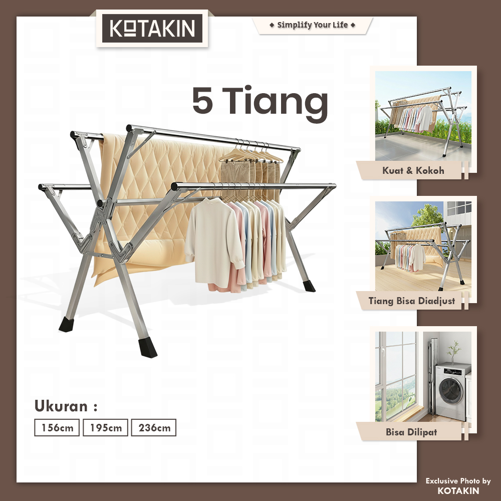 Tiang Jemuran Baju Stainless Steel