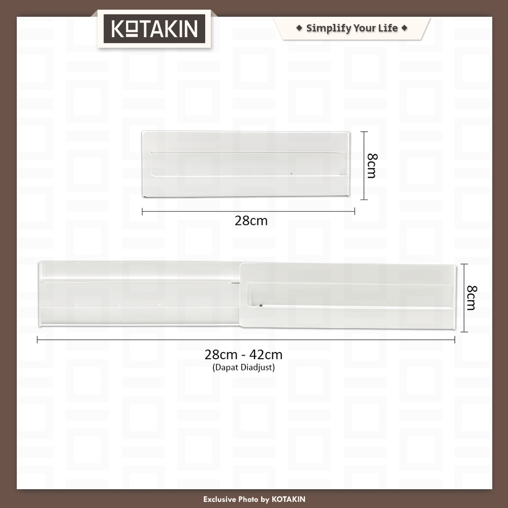 Sekat Laci Lemari Organizer Adjustable