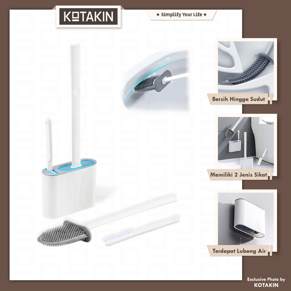 Sikat WC Silikon Brush Pembersih Fleksibel Toilet