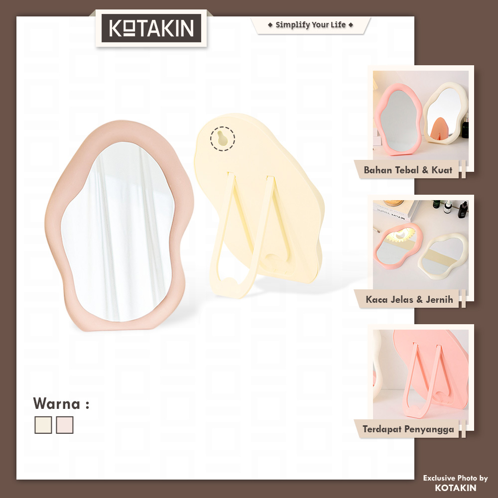 Cermin Make Up Wave Mirror Cloud